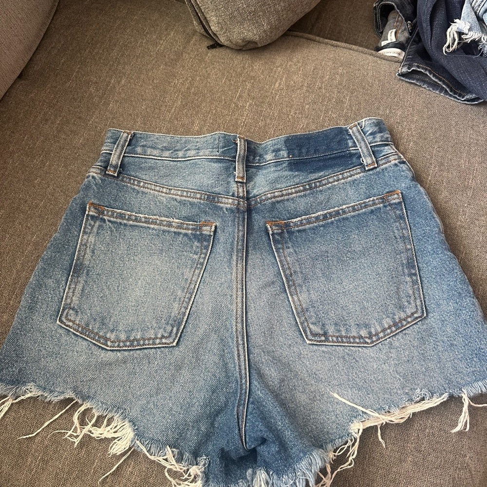 Abercrombie & Fitch Distressed Blue Jean Shorts - Picture 2 of 3